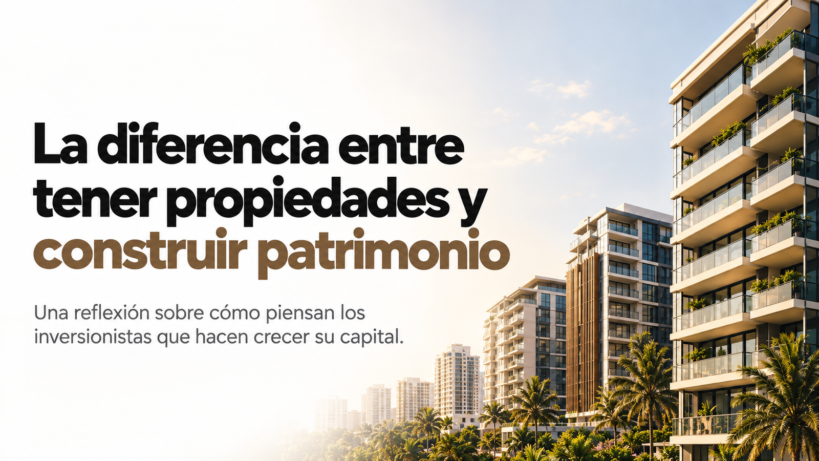 La diferencia entre tener propiedades y construir patrimonio