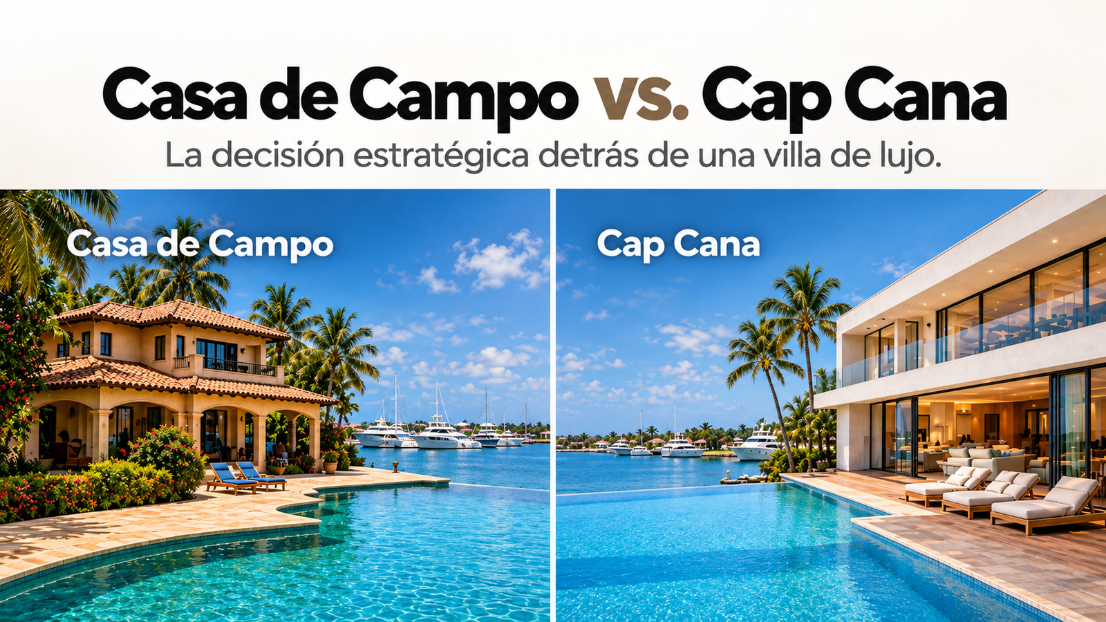 Casa de Campo vs. Cap Cana La decisión Estratégica detrás de una Villa de lujo